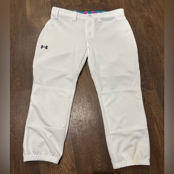 Under Armour Pants Softball Women's XS White Heat Gear Short Knickers - Picture 2 of 9